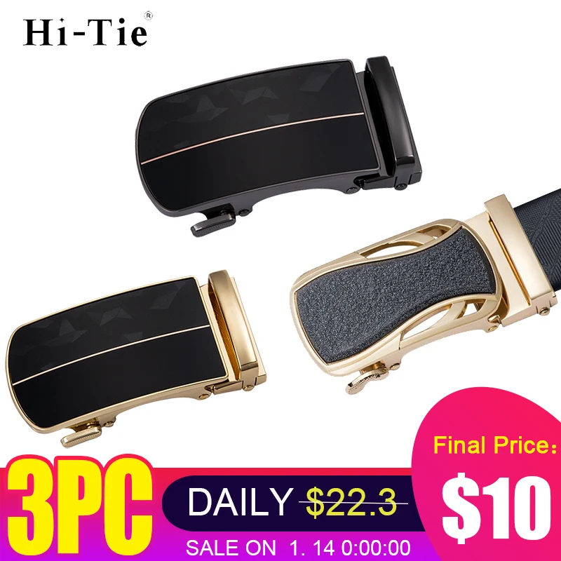 Hi Tie Men's Buckles for Belt Automatic Gold Buckle Without Belt High