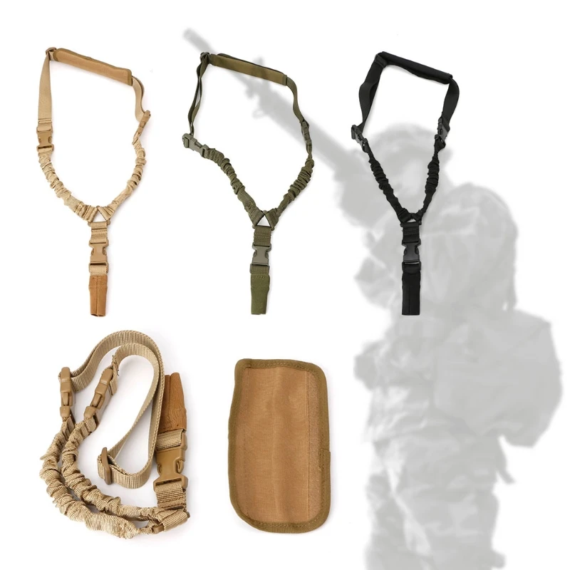 Tactical Shoulder Strap One Point Bungee Sling Quick Release Belt