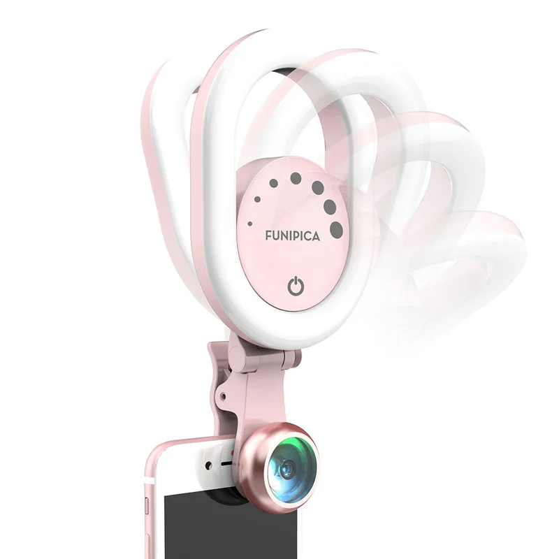 

New Hot Selfie Ring Light Wide Angle Lens 32 LED Camera Makeup Light Clip Fill Lights for Phone NV99