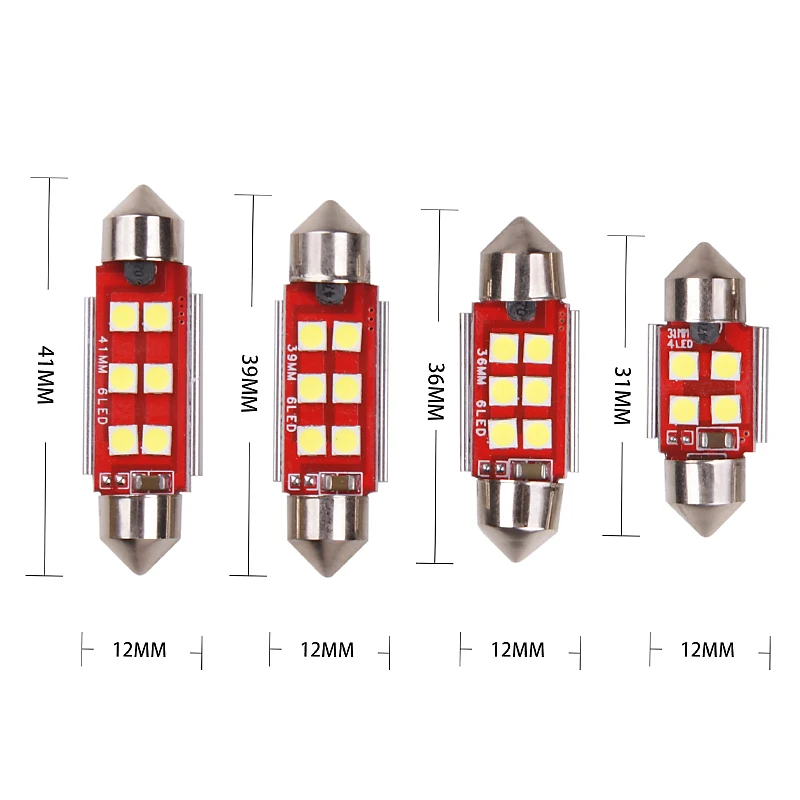 Canbus 31mm 36mm 39mm 41mm C5W C10W 3030 6LED