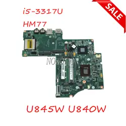 NOKOTION материнская плата для ноутбука Toshiba Satellite U845W U840W i5-3317U Процессор DDR3 A000231380 DA0TEAMBAD0 основной плате полный испытания