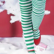 1 пара, новые женские длинные полосатые носки выше колена с рисунком, носки в полоску, милые, теплые