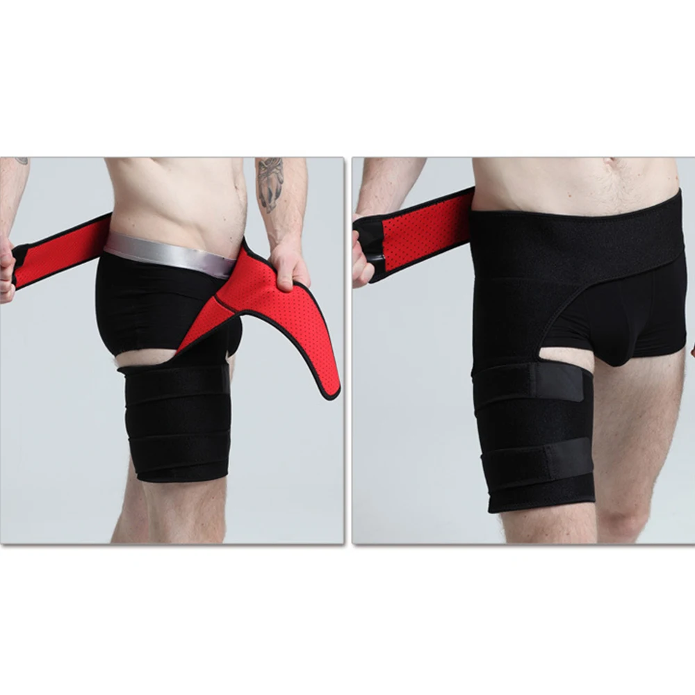 

Elastic Stretchy Hip Stabilizer Support Strap Thigh Protection Anti-muscle Straining Hip Protective Leg Brace Groin Belt
