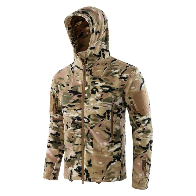 

New Fleece Military Tactical Jacket Men Soft Shell Thermal Thicken Army Jacket Many Pockets Windbreaker Coats