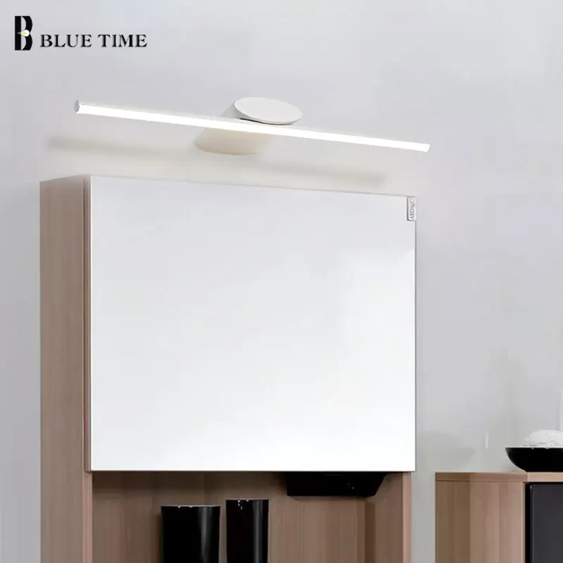 Бра, светодиодный настенный светильник, лампы для ванной комнаты 60, 80, 100 см, современный светодиодный настенный светильник для ванной, зеркало, передний светильник, алюминий, AC110V, 220 В, белый