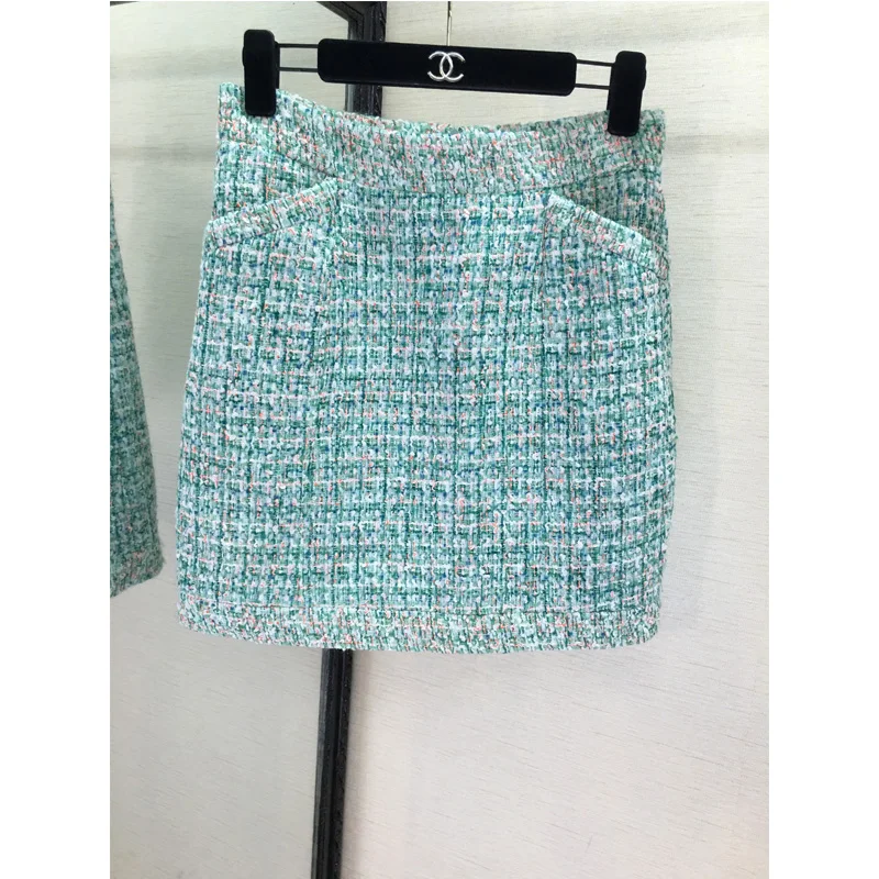 

High-end customization 1:1 Top Fashion Halfway 100 % silk Jacquard custom woven green fabric