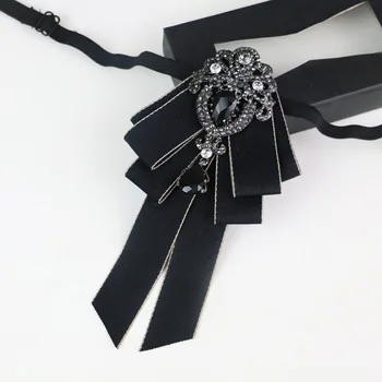 

New Men Bow Tie male Bowtie butterfly diamond groom Groomsmen Necktie Silk Ties For Business Wedding Party Hombre multicolor