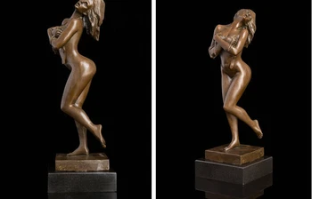 

Art Deco Sculpture Beautiful Naked Woman Bronze Statue