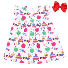 Новинка года, платье с жемчужинами для девочек, сезон лето-осень эксклюзивное детское платье яблочный топ с короткими рукавами и бантом, milksilk