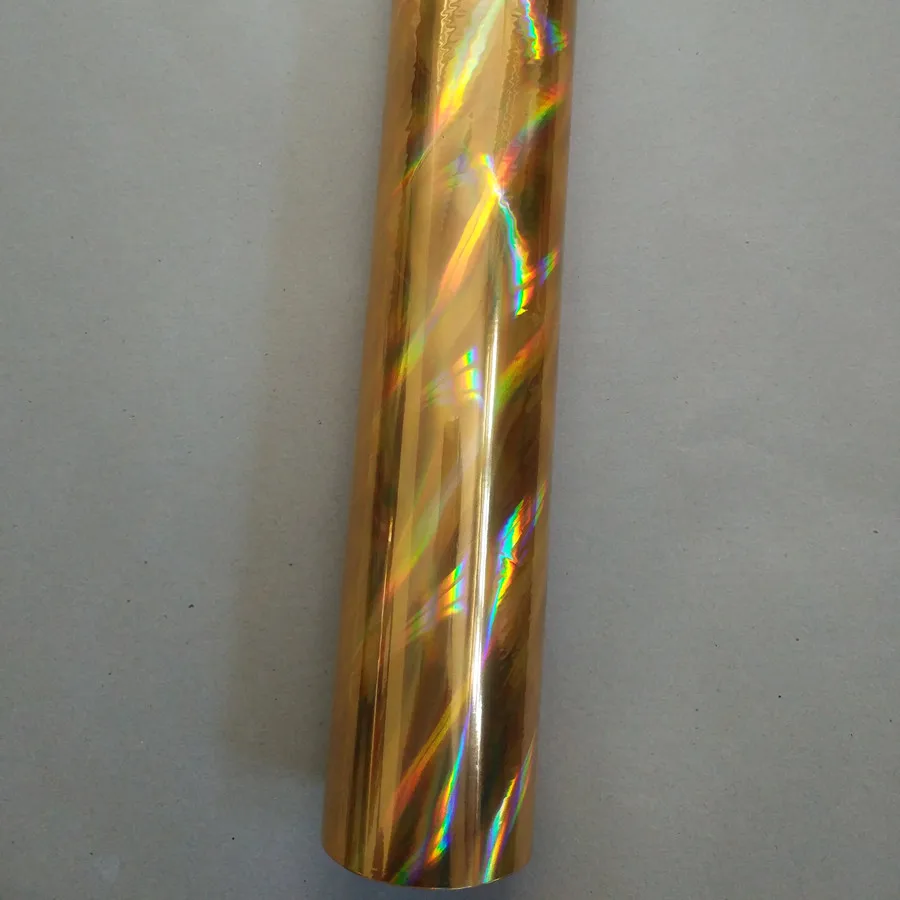 hot-stamping-foil-16cm-x-120m-holographic-foil-gold-oblique-light-beam-pattern-hot-press-on-paper-or-plastic-meterials