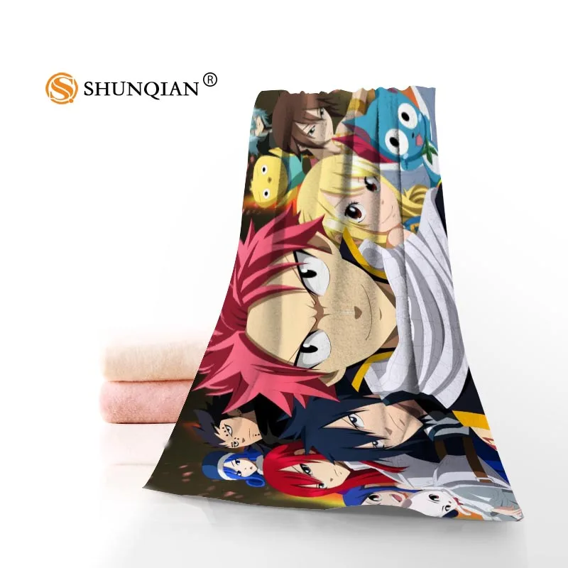

Hot Custom Fairy Tail Anime 01 Towel Printed Cotton Face/Bath Towels Microfiber Fabric For Kids Men Women Shower Towels A7.24-1