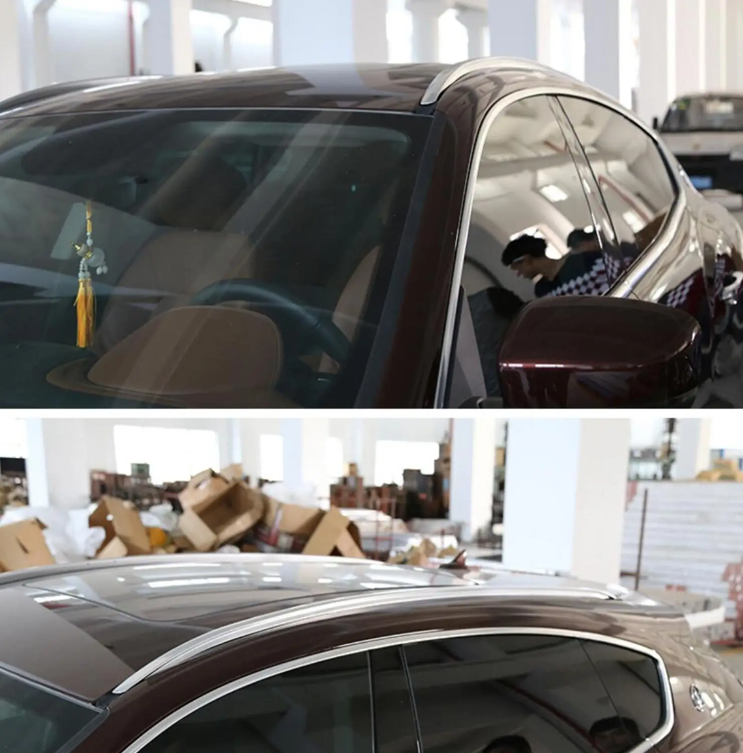 

For Maserati Levante 2016 2017 2018 2019 Aluminium alloy Silver Top Roof Rails Rack Side Bars Decoration Trim Car Accessories