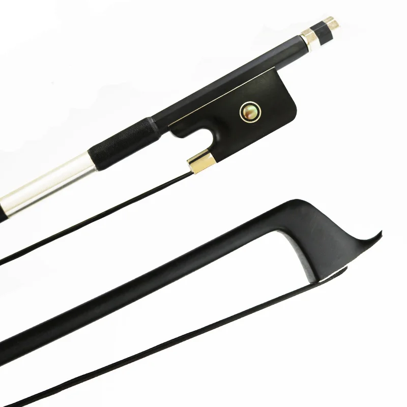 

Free Shipping New 4/4 Size Carbon Fiber Cello Bow Pernambuco Performance Black Horsehair Ebony Frog Round Stick