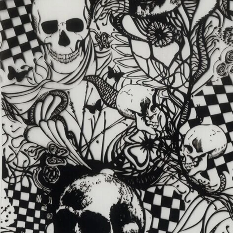 

CSKY768 0.5mX20m hydrographics water transfer skulls hydrographic