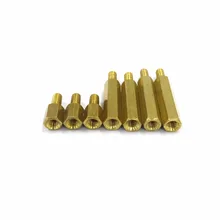 5 шт. M3* 6 мм+ 6 мм/M3*6 мм+ 18 мм/M3*6 мм+ 20 мм латунь Шестигранная стойка опоры с одной головкой винт