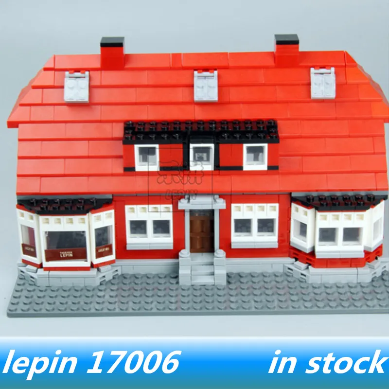 

Lepin 17006 lepin creator Ole Kirk's House Train Compatible legoing creator Red House Set legoing 4000007 Building Blocks Toys