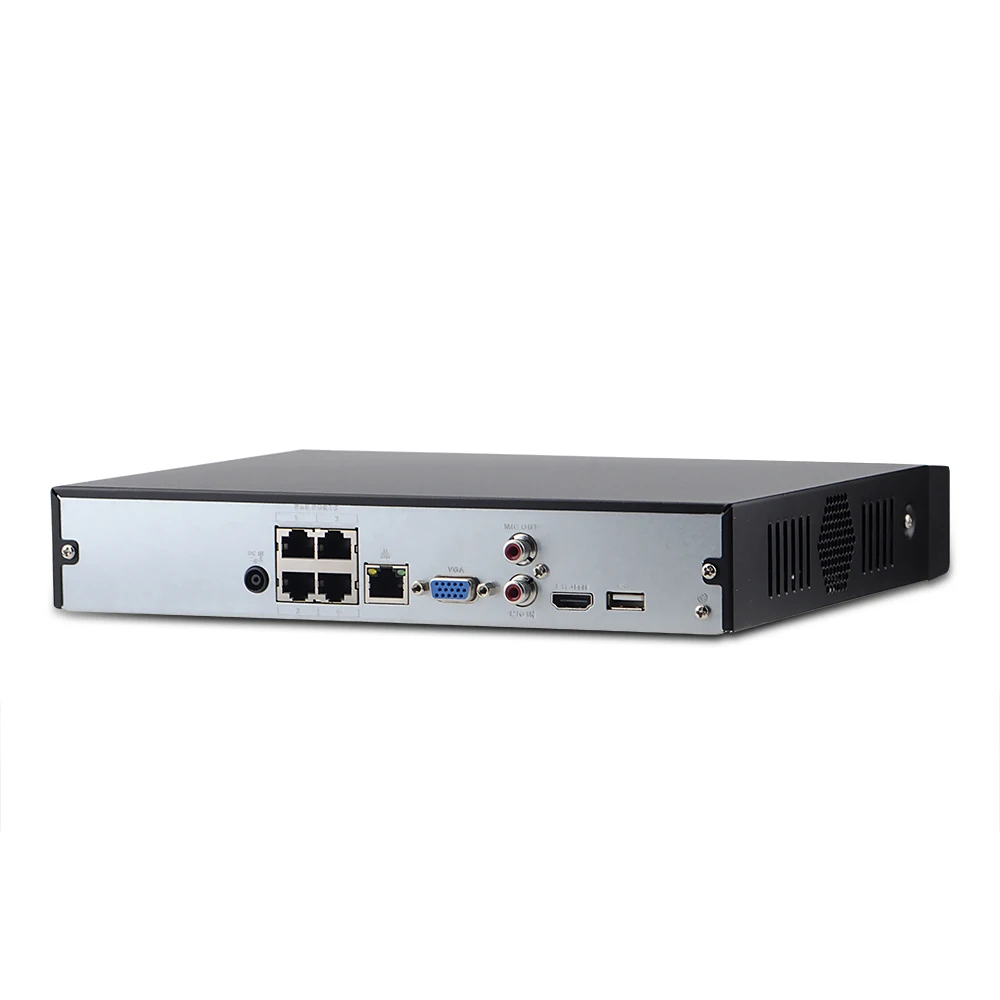 Dahua NVR2104HS-P-4KS2 NVR4CH POE NVR 4K сетевой видеорегистратор с 1 интерфейсом SATA 2USB для ip-камеры без логотипа Dahua NVR2104HS-P-4KS2 NVR4CH POE NVR 4K сетевой видеорегистратор с 1 интерфейсом SATA 2USB для ip-камеры без логотипа
