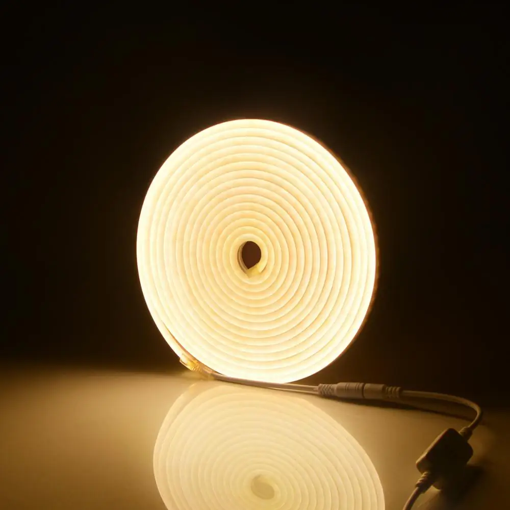 12 В светодиодный неоновый свет лента Светодиодная лента подсветка ТВ Диодная лента наружная DIY декоративная лампа с сенсорным диммером контроллер