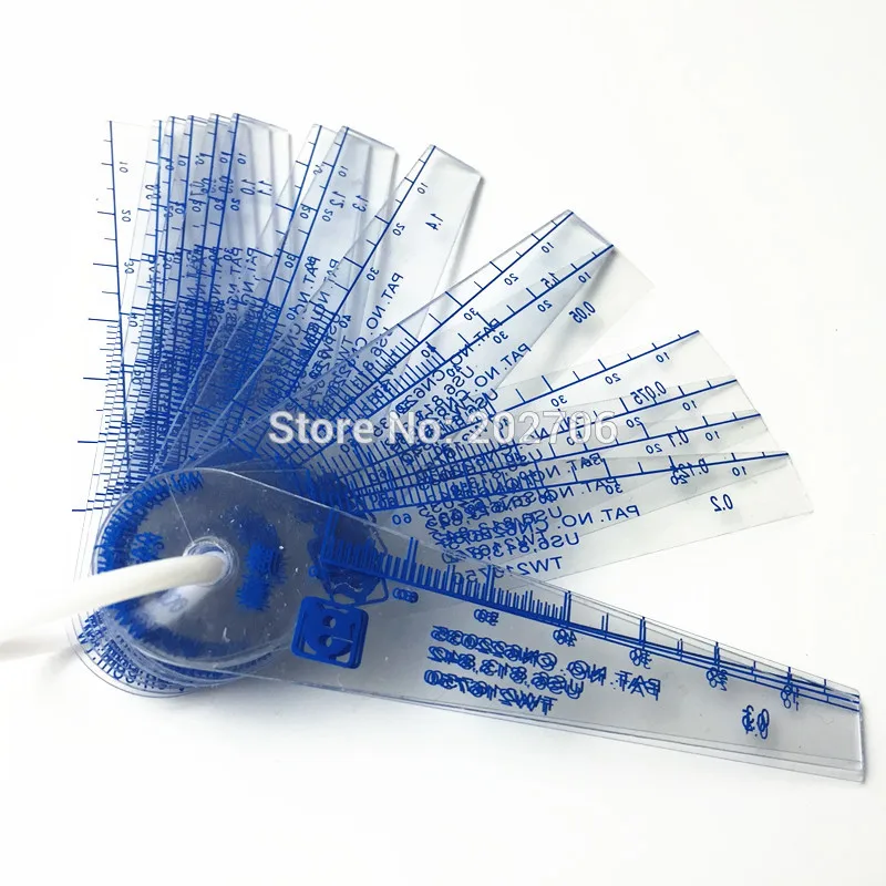 

0.05-1.5-2.0-3mm 18pcs 20pcs (Taiwan) Thickness Plastic Plug Feeler Gauge Gap Filler Measuring Tool With PVC Sheet