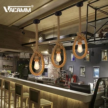 Ручной dwoven люстра из пенькового каната e27 держатель лампы 20 мм прочная веревка Медный провод основание светильника креативная Ретро лампа держатель для ресторана