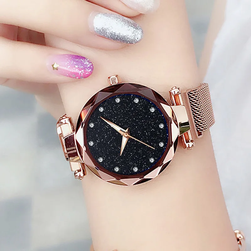 

Luxury Women Watches 2019 New Ladies Watch Starry Sky Crystal Magnetic Waterproof Female Wristwatch relogio feminino reloj mujer