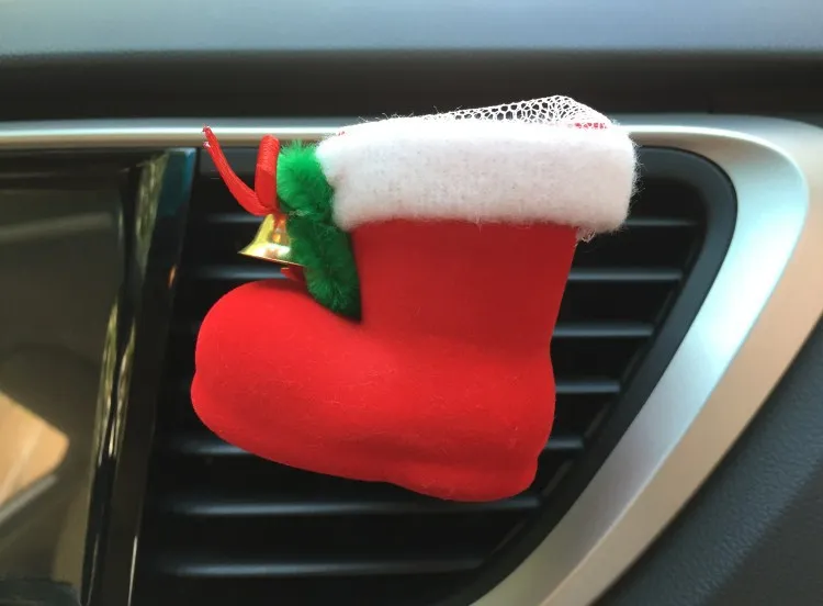 

Car Air Conditioning Decoration Christmas Boots Clip Clip Car Air Freshener Air Outlet Perfume Except Odor Balm XCZ705