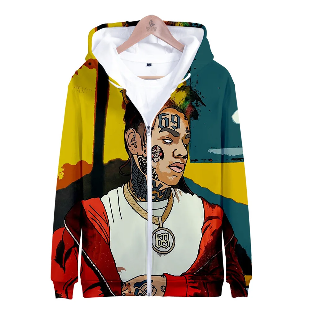 Winter Men Jackets and Coats Hip Hop Rapper Tekashi 69 6IX9INE Printed 3D  Hoodie Fleece Zipper Hooded Sweatshirt Tumblr Clothing|Hoodies & Sweatshirts|  - AliExpress