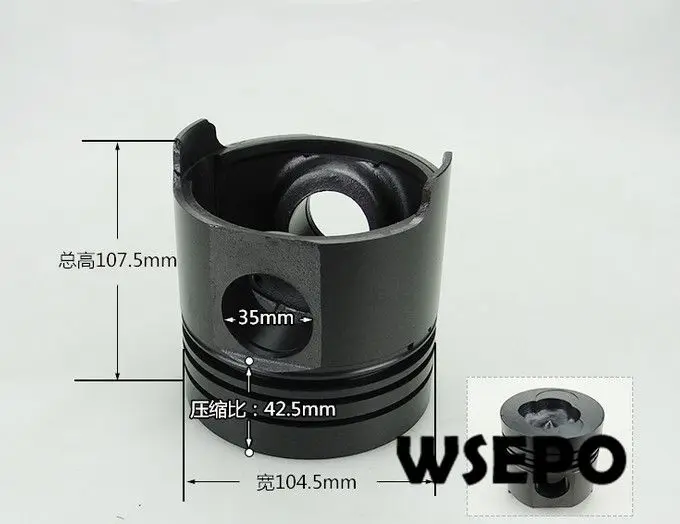 

OEM Quality! Piston for ZS1105 4 Stroke Small Water Cooled Diesel Engine