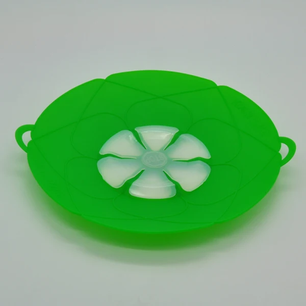 Новое поступление, кухонные гаджеты, силиконовая крышка, пробка для разлива, крышка для кастрюли, диаметр 28,5 см, крышки для кастрюль, посуда - Цвет: Зеленый