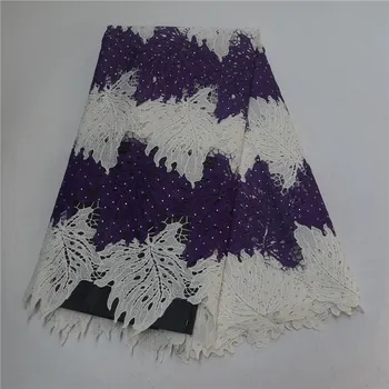 

New arrival Water soluble lace High Quality Tulle Lace Fabric For Bridal African Guipure Cord Lace Fabric With Stone-LP30