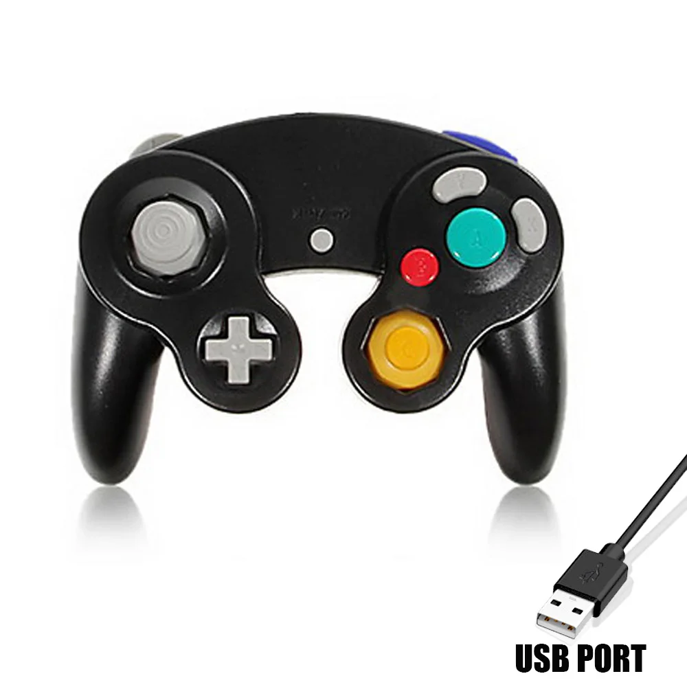 HAOBA игровая Ударная вибрация джойстика для Ninten для wii GameCube контроллер для Pad два вида интерфейса многоцветный опционально - Цвет: USB port