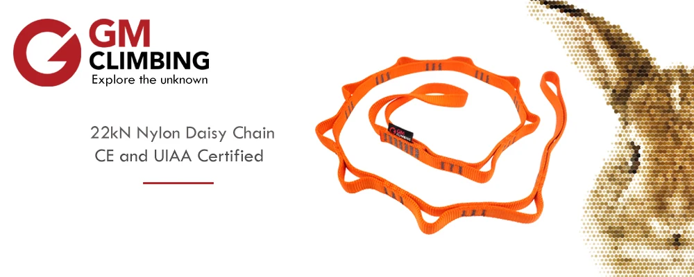 22kN 120 см альпинистская нейлоновая цепочка с петлями и 24kN карабин CE/UIAA подвесной ремень оборудование для горного туризма/альпинизма
