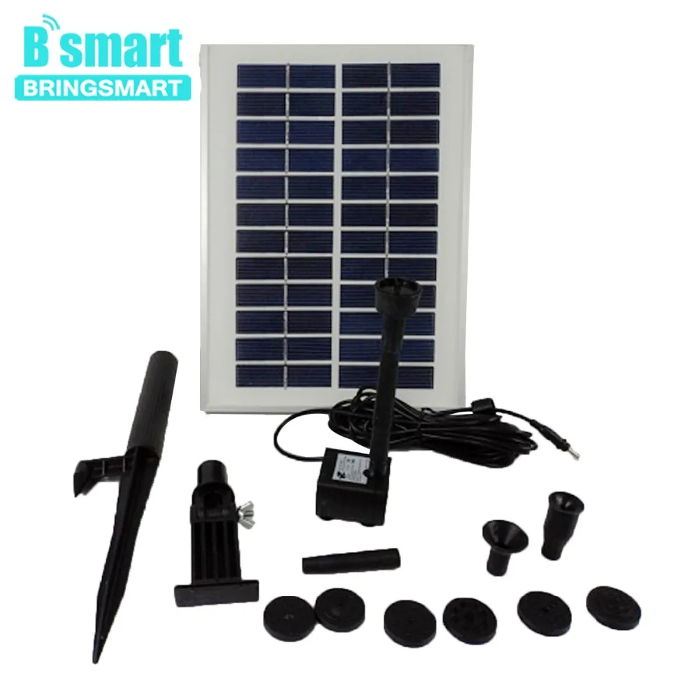 Портативный водяной насос Bringsmart 400 л/ч 12 В постоянного тока солнечный фонтан пруд