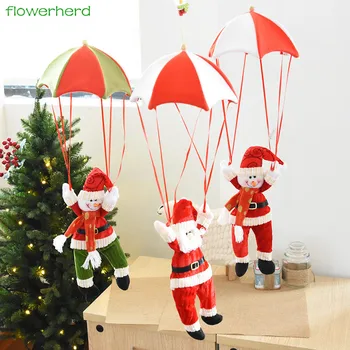 

Santa Claus Snowman Parachute Doll Hanging Strap Christmas Ornament Window Pendant New Year Decoration Christmas Gift