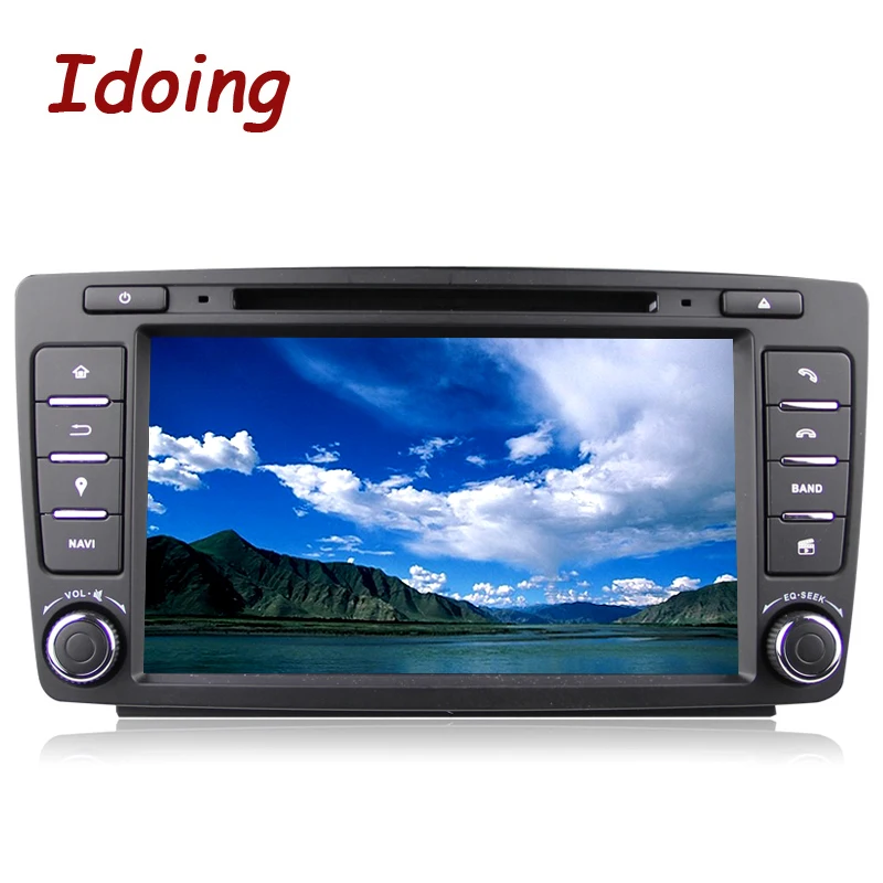 Excellent Idoing 2GB+16G Steering-Wheel 2Din Android7.1 For Skoda Octavia 2 Car DVD Multimedia Player Navigation Built-in 3G Dangle Radio 3