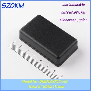 

30 pcs/lot 61X36X15 mm Black box small abs enclosures for pcb electronics box for equirpemt case industrial housing