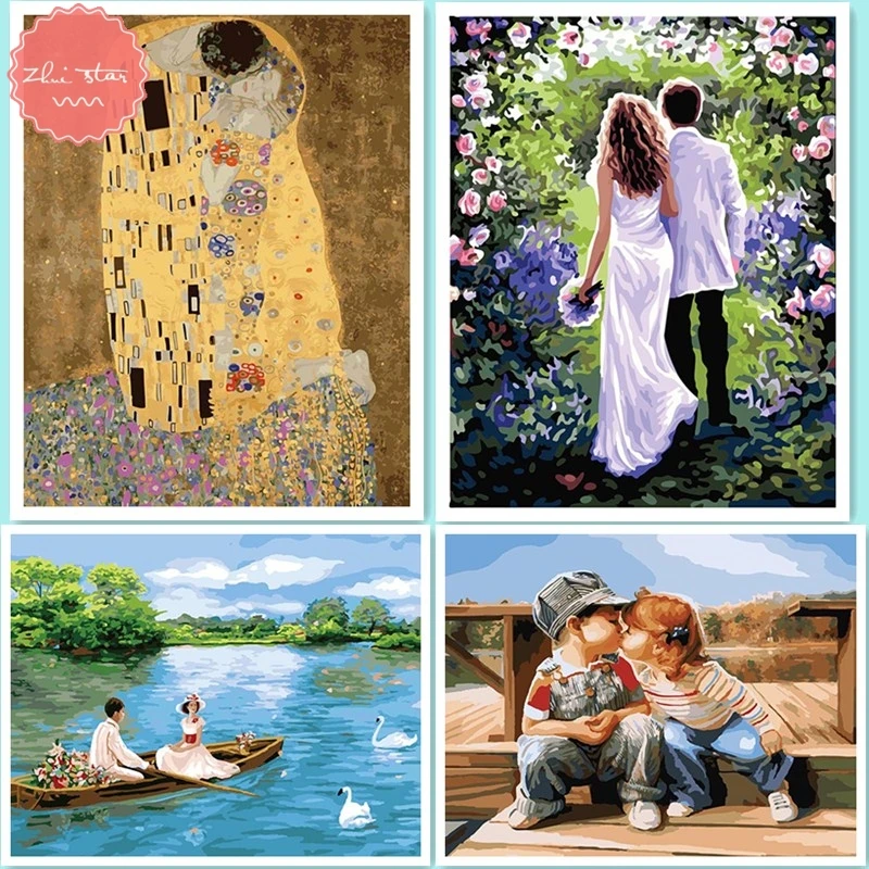 

diamond painting diamond embroidery sale Painting By Number Kits Klimt kiss mosaic embroidery christmas decorations for home