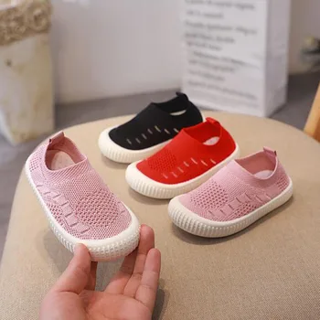 

Kids Fashion Flats Air Mesh Patchwork Canvas Shoes Candy Solid Color Non-slip Slip-on Single Breathable Comfortable Loafers