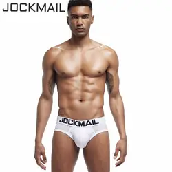 JOCKMAIL новые мужские нижнее белье Ice Шелковый остыть воздухопроницаемой сеткой сексуальные мужские бикини мужские трусы cueca геев трусы