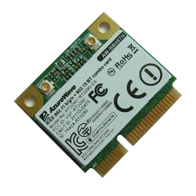 AzureWave Wi-Fi WLAN AW-087H IEEE802.11b/g/n Мини-PCIe половина размера беспроводная Lan Карта wth Bluetooth 3.0HS