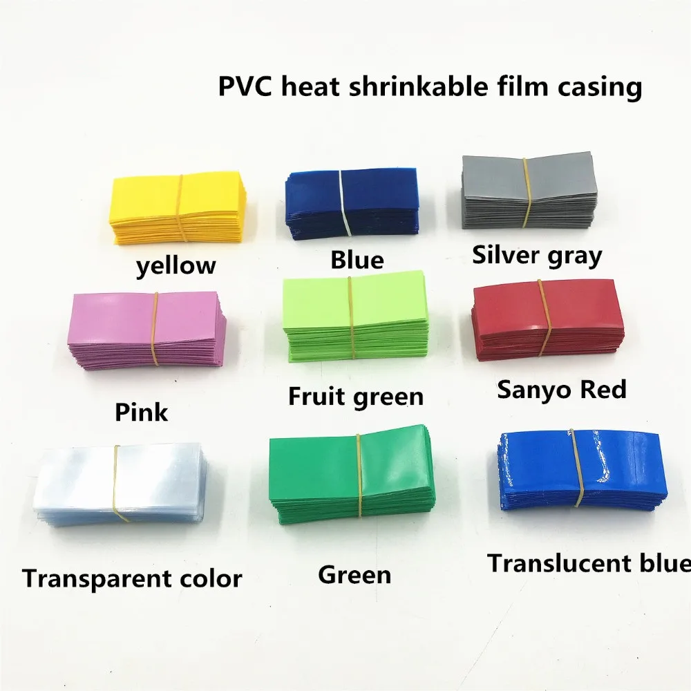 BATTERY WRAPS 18650 Apple Green X 10 pcs PVC heat shrinkable sleeves pre cut 