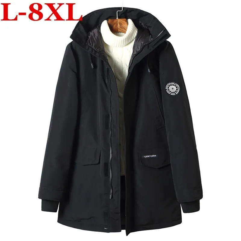 

2018 new large size 8XL Winter Jacket Men Casual Parka Jacket Thick Men Hooded Warm Men's Coats and Jackets Fashion overcoats
