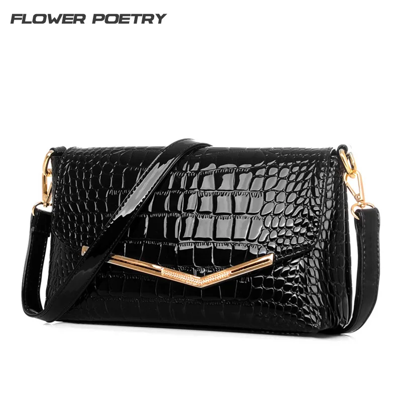 

Fashion Women Luxury Shoulder Crossbody Bag Black Crocodile Clutch Pouch Bags PU Leather Evening Party Designer Handbags Bolsos