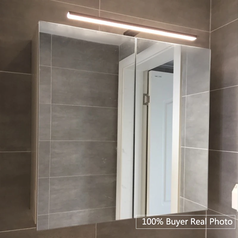 Продажа Fensalir 5 Вт Европа светодио дный настенный светильник AC100 240V черный водонепроницаемый светильник лампа 30 50 см Туалет макияж Ванная комната зер...