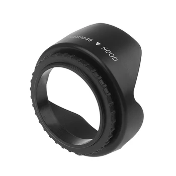

49mm Screwed Flower Petal Sunshade Lens Hood For Nikon Canon Sony DSLR Camera