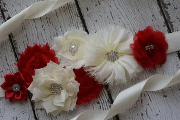 

European and American fast-selling bride pregnant women photography belt combination stitching flower belt gift dress decoration