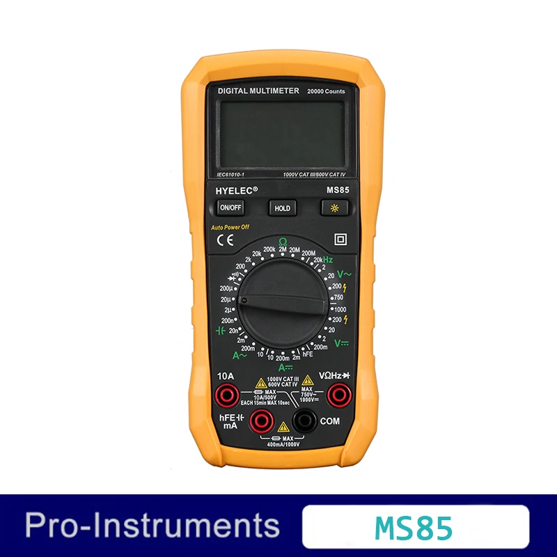

MS85 LCD Digital Multimeter AC/DC Resistance Capacitance Frequency Tester Backlight Voltage Detector Null