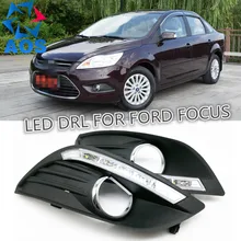 2 Pz/set car LED DRL Daylight drl led Daytime Running lights nebbia lampada per Ford Focus 2 berlina 2009 2010 2011 202012 2013 2014
