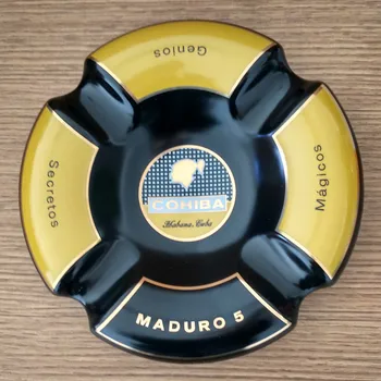 

Wholesale Price! COHIBA High-definition fashion 4 Holder China Large Size Round Cigar Ashtray