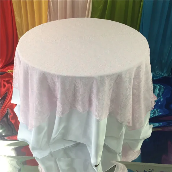 Прямая с фабрики 10 цветов скатерть для стола льняная кружевная скатерть на обеденный стол крышка для кухни дома свадебной вечеринки декор - Цвет: Pink